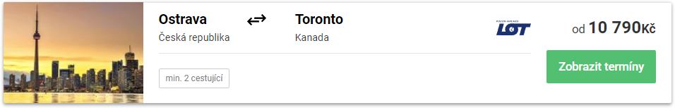 LOT letenky ostrava toronto