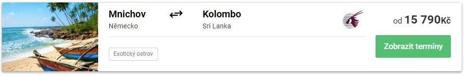 Qatar Airways Letenky Mnichov Kolombo