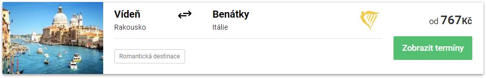 ryanair letenky viden benatky